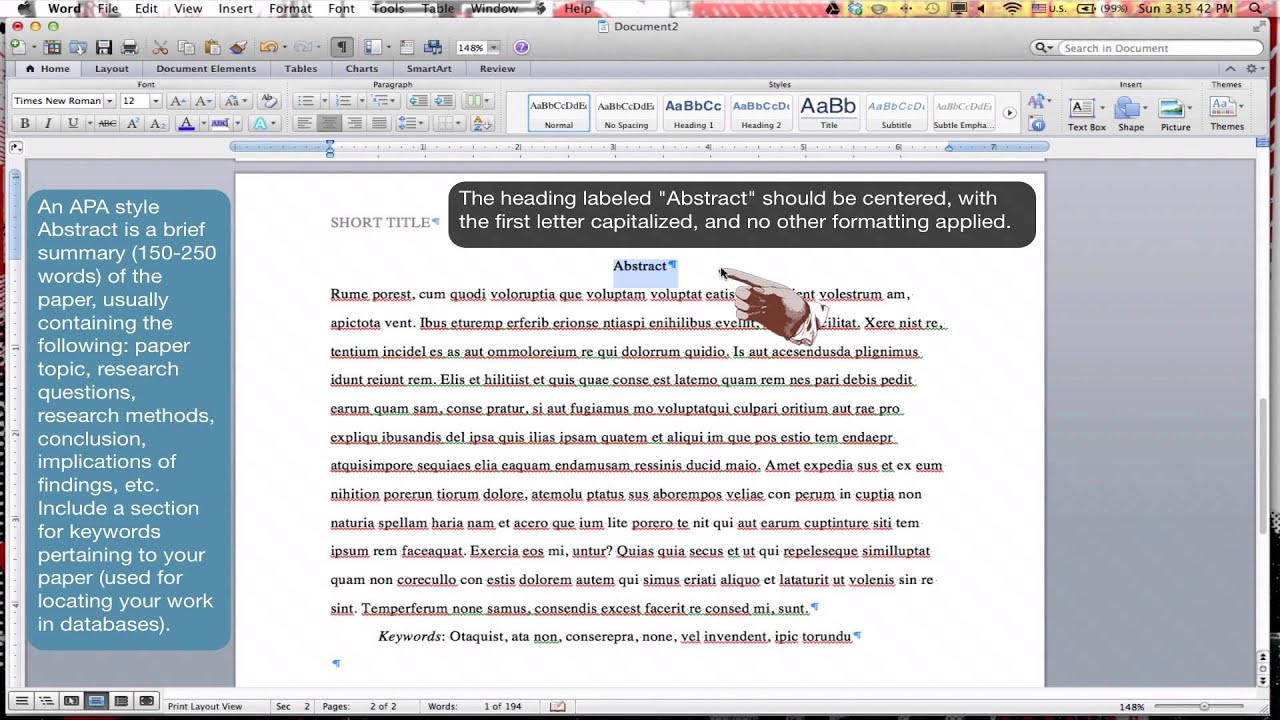 apa style paper in word for mac